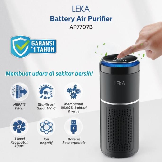 Leka Ap7707 Battery Air Purifier - Replacement Filter Hepa13 Pojokmartt