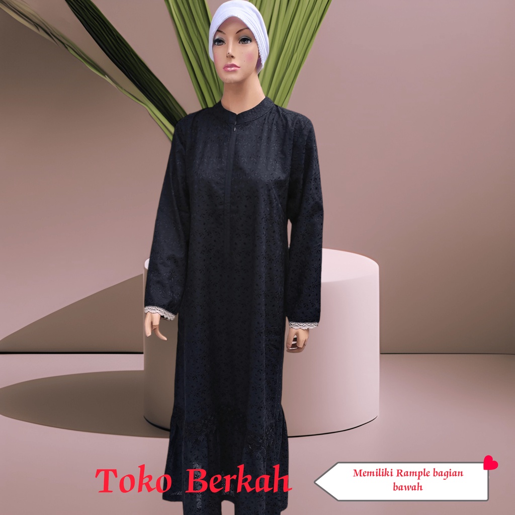 gamis haji dan umroh bahan katun paris ramplee bawah