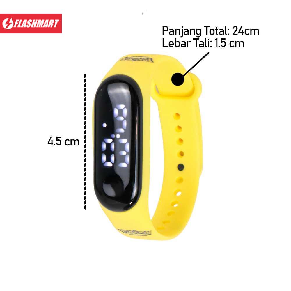 Flashmart Jam Tangan Digital Uniseks Desain Pokemon - GC195