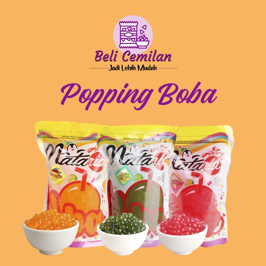 

Popping Boba Jelly Aneka Rasa 500gr - Topping Boba Instant Halal