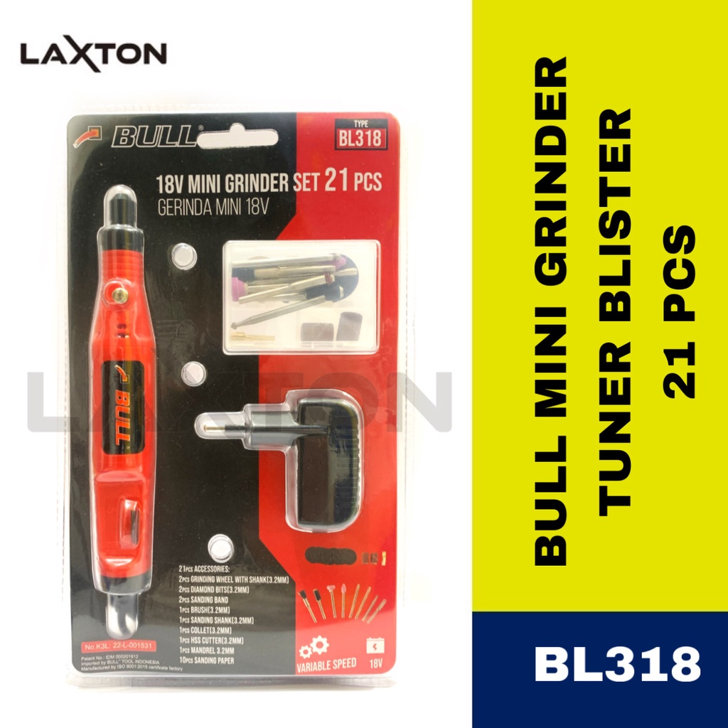 Bull mini die grinder gerinda bor tuner set 21 pcs BL318