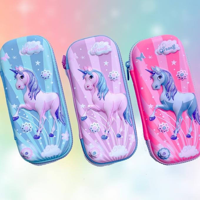 

Kotak pensil unicorn model smigle merk qitong