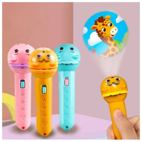 SENTER PROYEKTOR KARAKTER HEWAN FUN FLASHLIGHT MAINAN PROYEKTOR DENGAN 3 PIRINGAN GAMBAR MAINAN EDUKASI | FADHILAH SHOP BJB