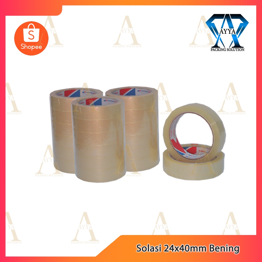 

Isolasi 24mm 72 yard / Selotip / Mitranpack / Bening