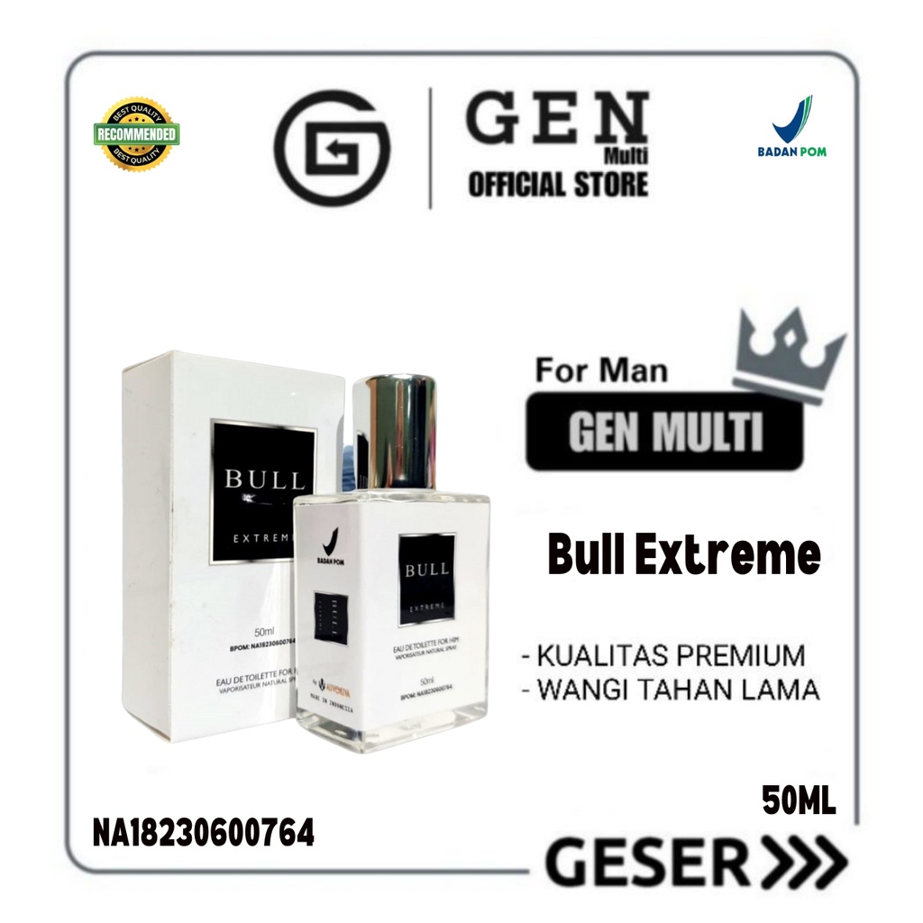 GEN - [BPOM] Parfum Bull Extreme 50ml Premium / Parfum Bull Extreme 50ml / Minyak Wangi Bull Extreme 50ml