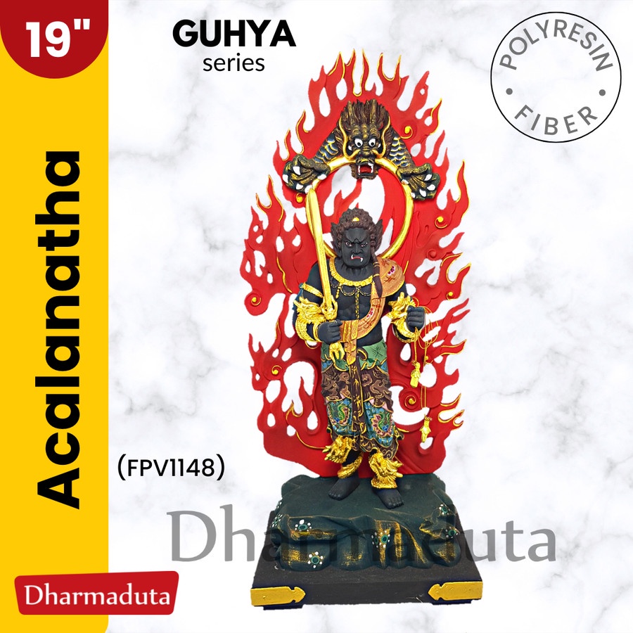 Guhya Acalanatha Bu Dong Ming Wang 19in Fiber - Patung Rupang Buddha