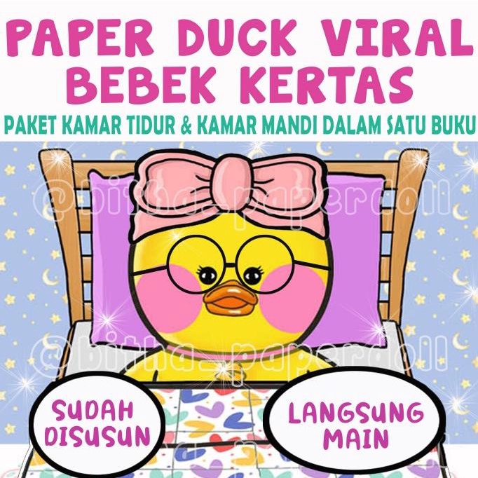 Mainan anak bebek kertas Paper duck viral