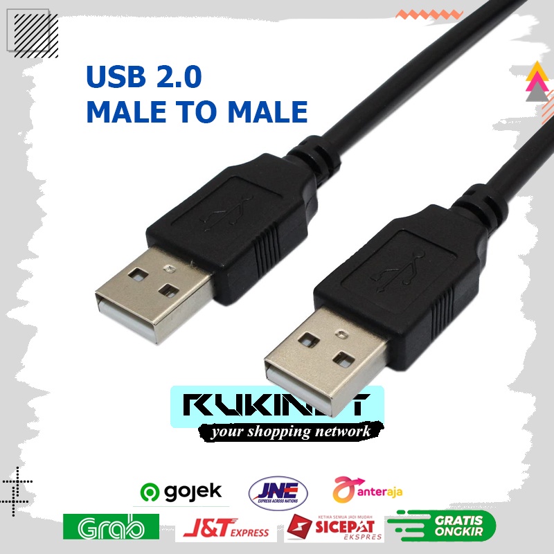 Kabel USB Male to USB Male v2.0 30cm 60cm 1.2m 1.5m 3m 5m