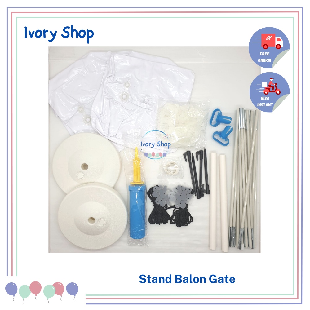 Standing Balon Gate Gapura Kerangka Tiang Stand Lengkung Balloon Arch