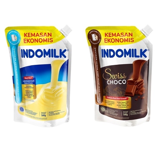 

susu kental manis putih dan coklat indomilk pouch 545gr