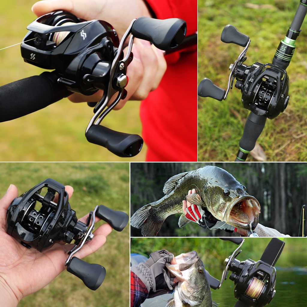 Sougayilang Reel Pancing New Casting Fishing Reel Max Drag 15kg Fishing Reel Bright Color 12+1BB Fishing Reel Gulungan Pancing