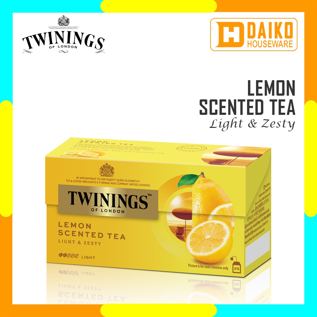 Teh Hitam Celup Twinings Lemon Scented Tea 25 x 2gr Flavoured Tea Teh Hitam Kantong Rasa Buah Lemon