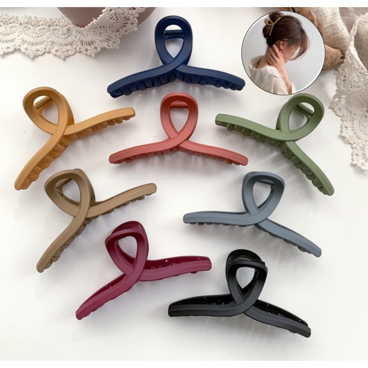 WS Grosir F15174 Jepitan Jedai Silang Bulat / Jedai Rambut Doff / Jepitan Rambut Korea / Jepit Rambu