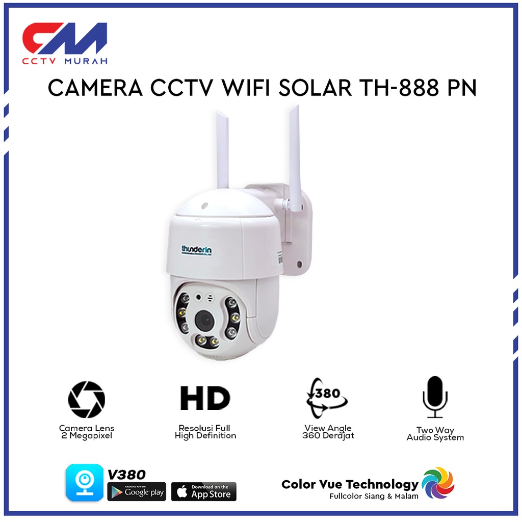 CCTV CAMERA WIFI PTZ OUTDOOR 5MP APLIKASI V380 FULL COLOUR BERGARANSI BARANG ORIGINAL WATERPROOF