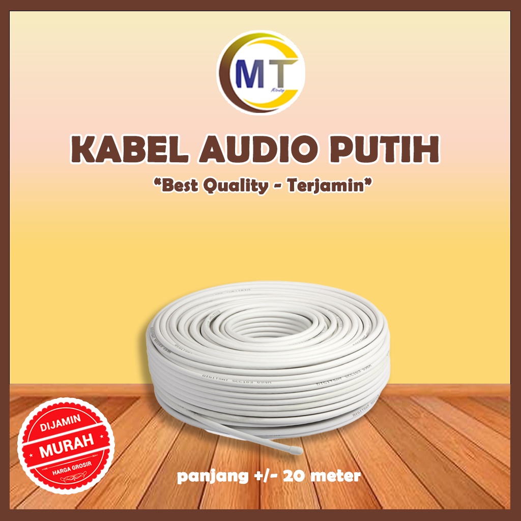 Kabel Audio Putih 2x1,5  Kabel Listrik Tunggal Putih