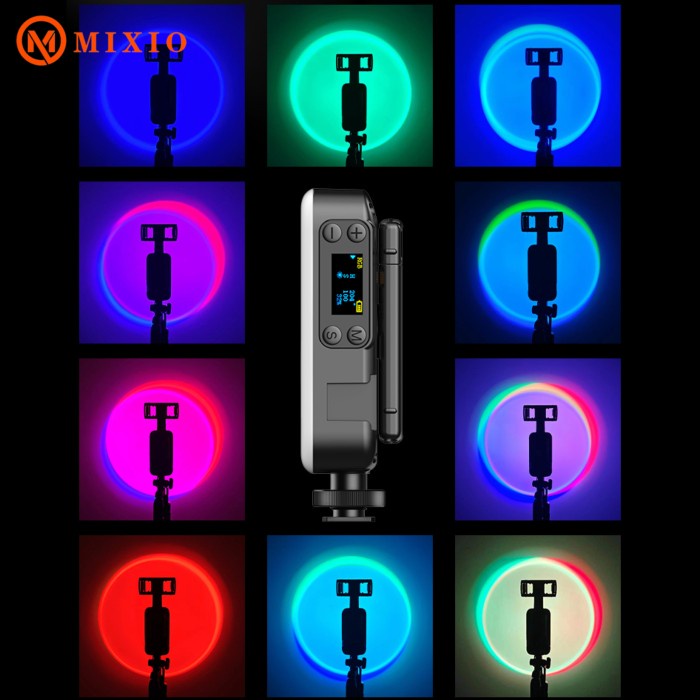 MIXIO D31-RGB 20 Light Effect Lampu Pocket LED Vlog Video Dimmable 9K