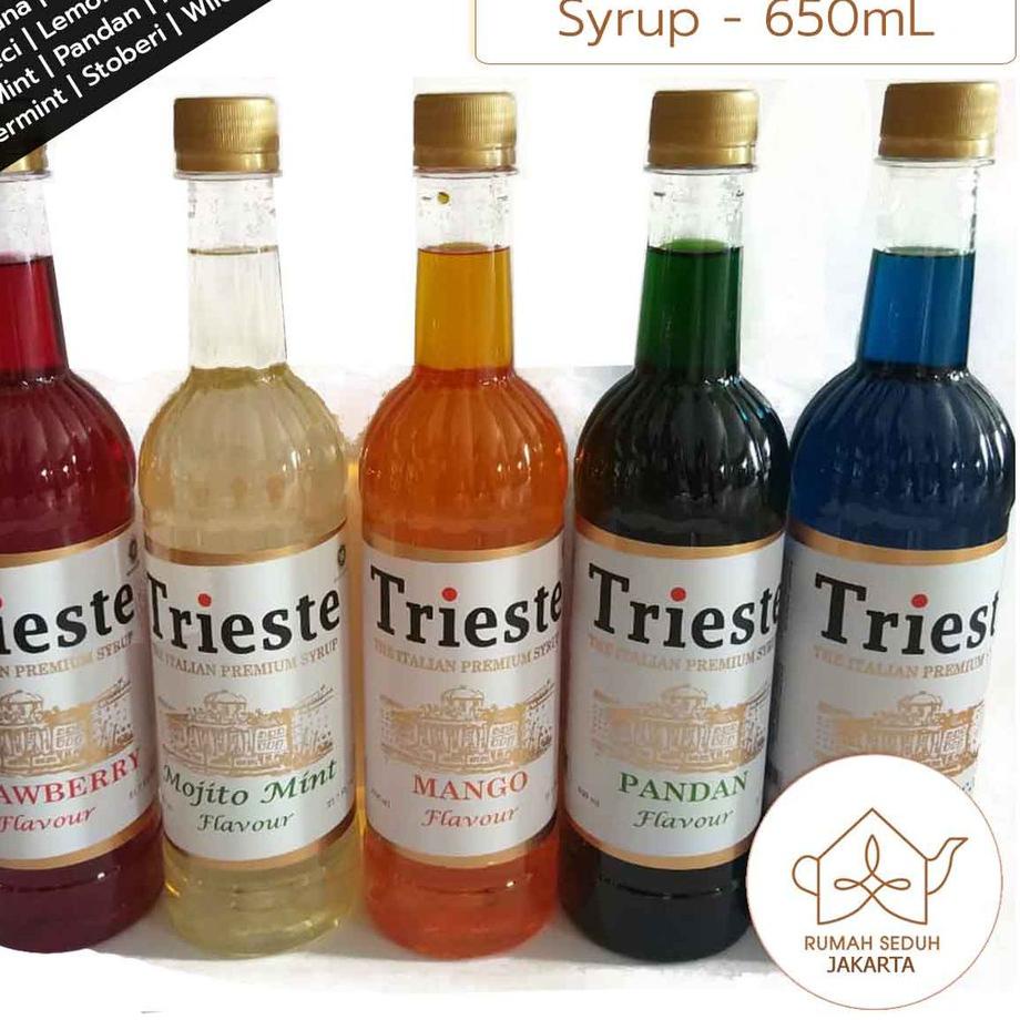 

☏ Trieste Italian Syrup 650 mL - Tea and Mojito Syrup Series - Mint, Lychee, Mango, Strawberry, Pandan ➪