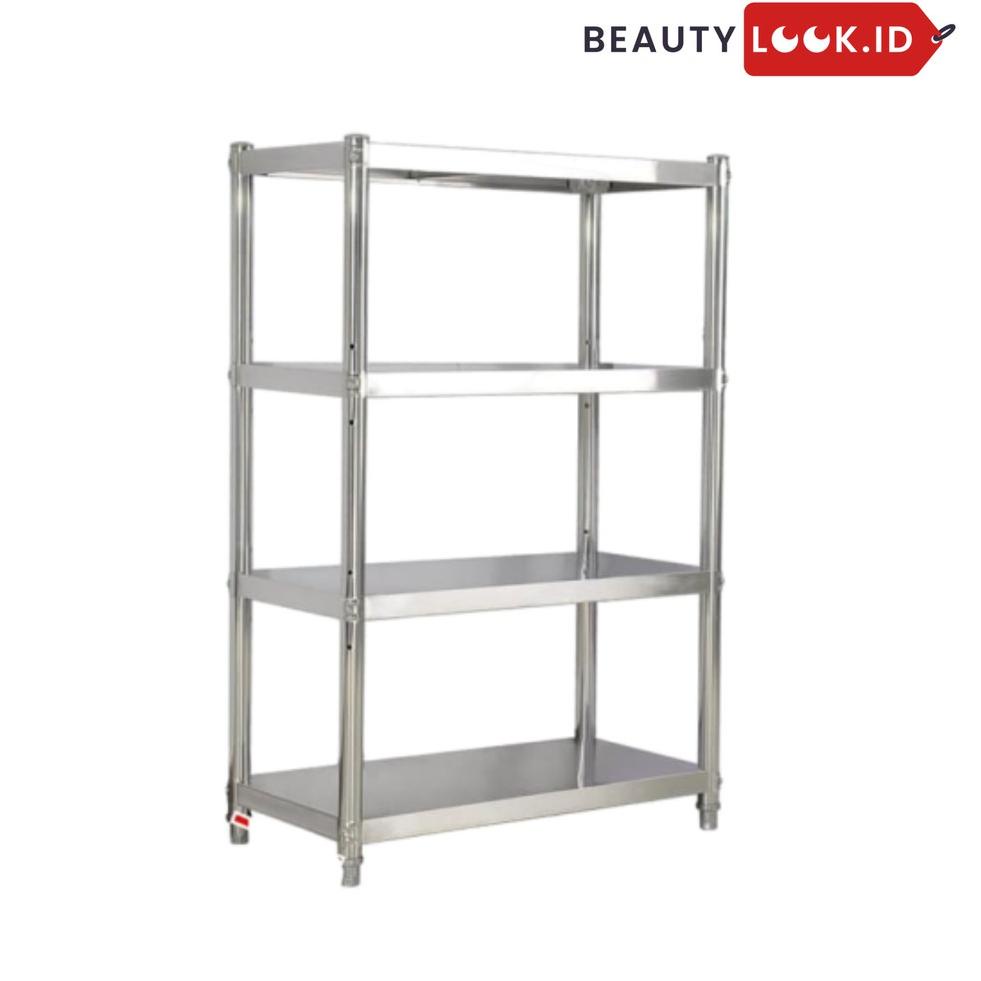 NEW STOCK Rak Dapur Rak Barang Rak Susun Lemari Dapur Rak Stainless 4 Susun Untuk Penyimpanan Barang