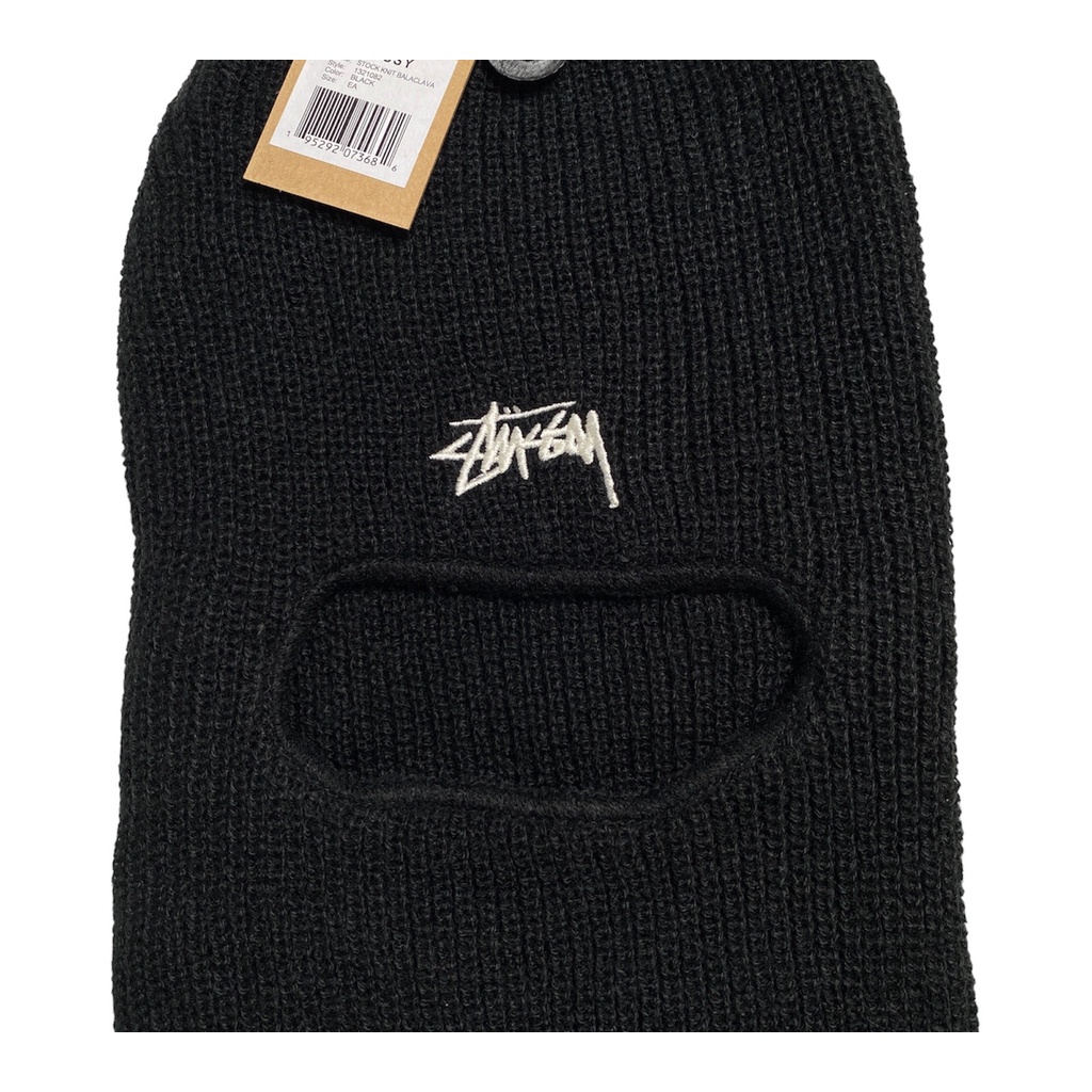 STUSSY STOCK BALACLAVA -BLACK