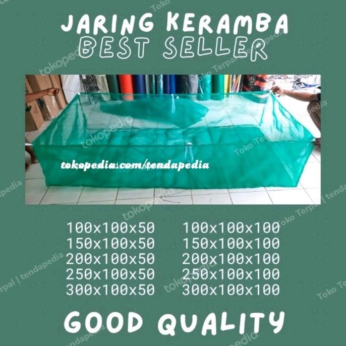 Jaring keramba ikan apung / bahan jaring kasa hijau