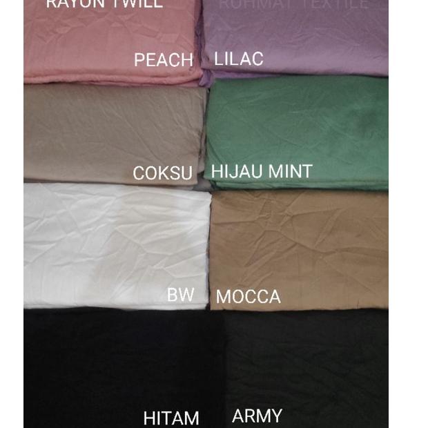 TERPERCAYA KAIN RAYON TWILL KILOAN PREMIUM ( bahan lembut adem tidak mudah sobek )