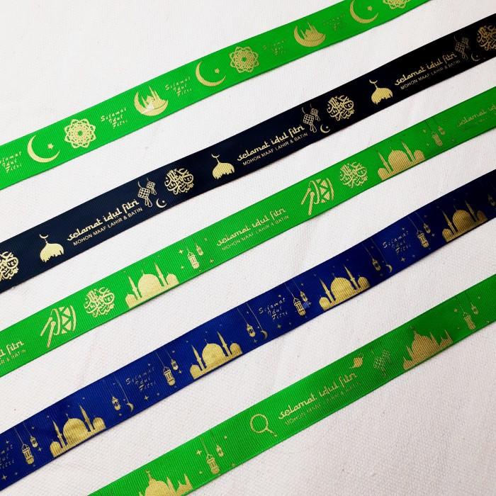 

Pita Dekorasi Lebaran / Pita Kain / Pita Grosgrain Idul Fitri 1 Roll 009