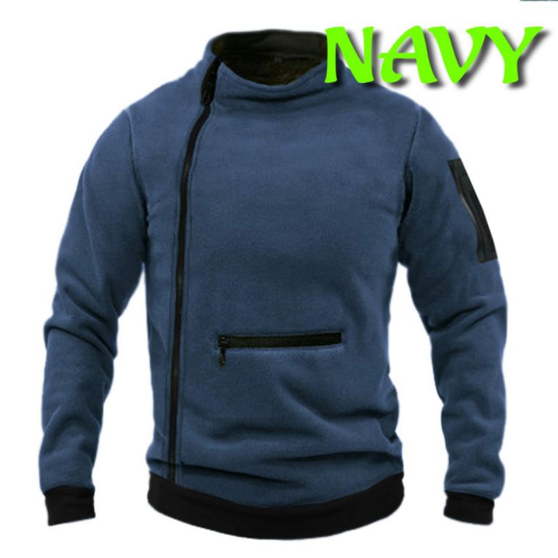 Swater Army / sweater tactical / sweater haiking new Desain saku kangguru plus emblem patch rubber