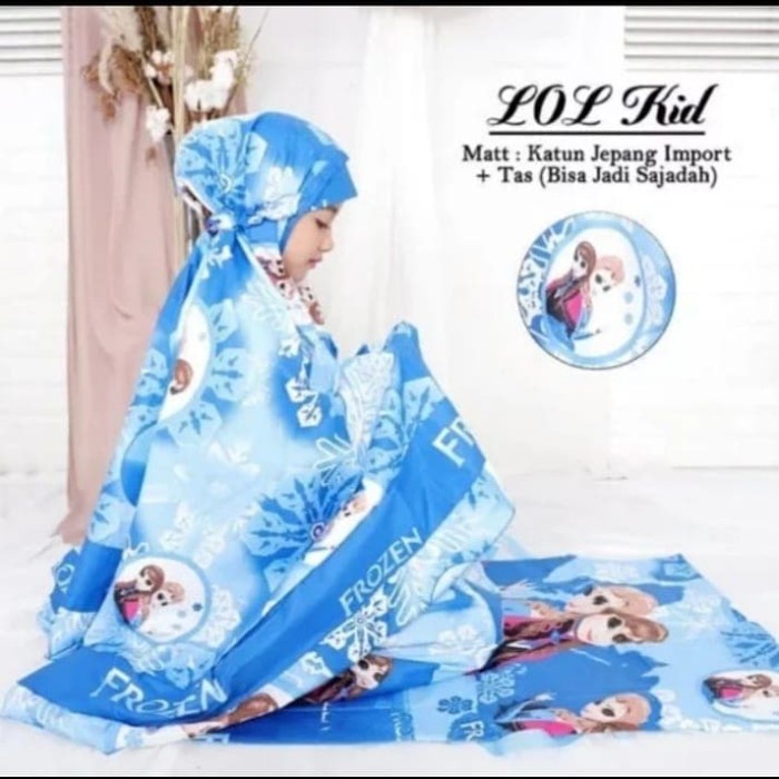 MUKENA ANAK-ANAK-MUKENA FROZEN-MUKENA KARAKTER-MUKENA ANAK TIGA WARNA