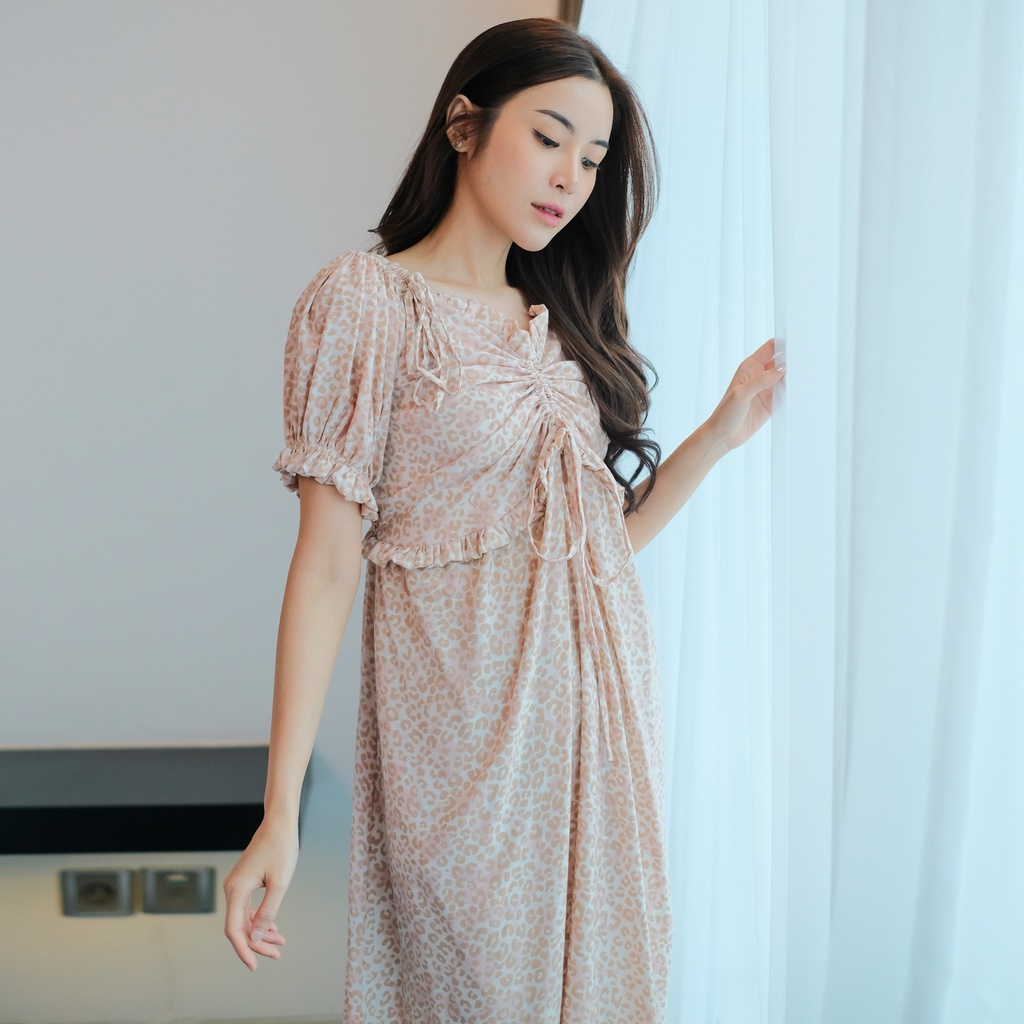 Ladybydiana LUNA DRESS Baju Sexy Wanita Ala Korea Non Busui bahan Katun Popplin Adem dan Nyaman