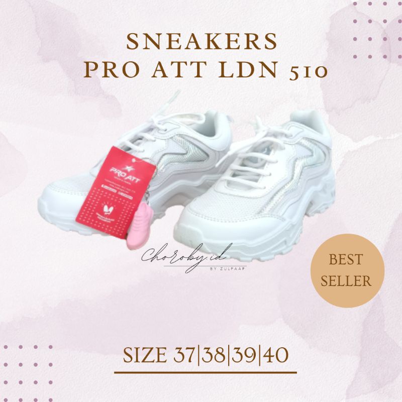 [BEST SELLER] SEPATU PRO ATT LDN 510 // SNEAKERS WANITA ORI // SNEAKERS PUTIH TINGGI // PRO ATT ORIG