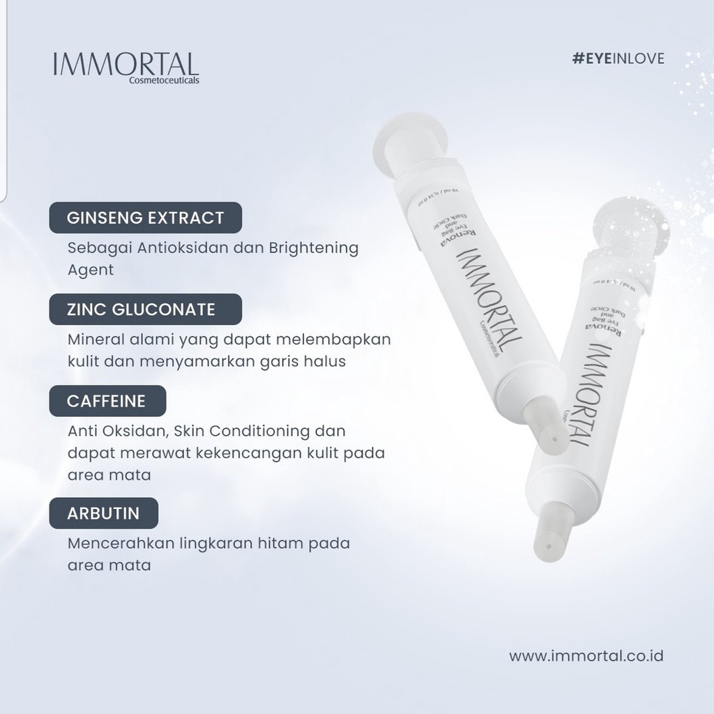 Immortal Renova Eye Bag &amp; Dark Circle/Serum Kantong Mata dan Mata Panda