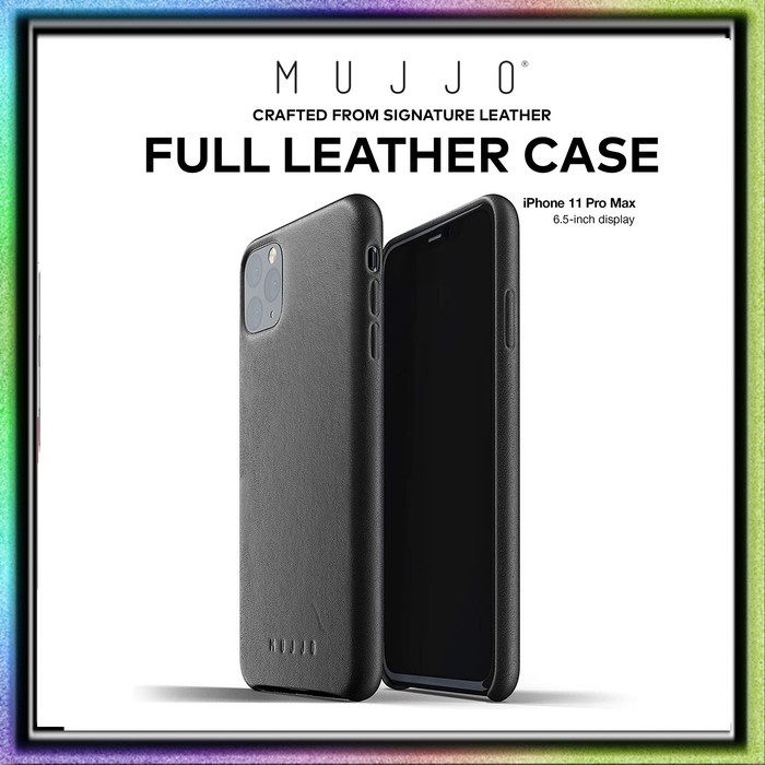 Case iPhone 11ProMax / iPhone 11 Pro / iPhone 11 MUJJO Full Leather - Black, iPhone 11 Pro