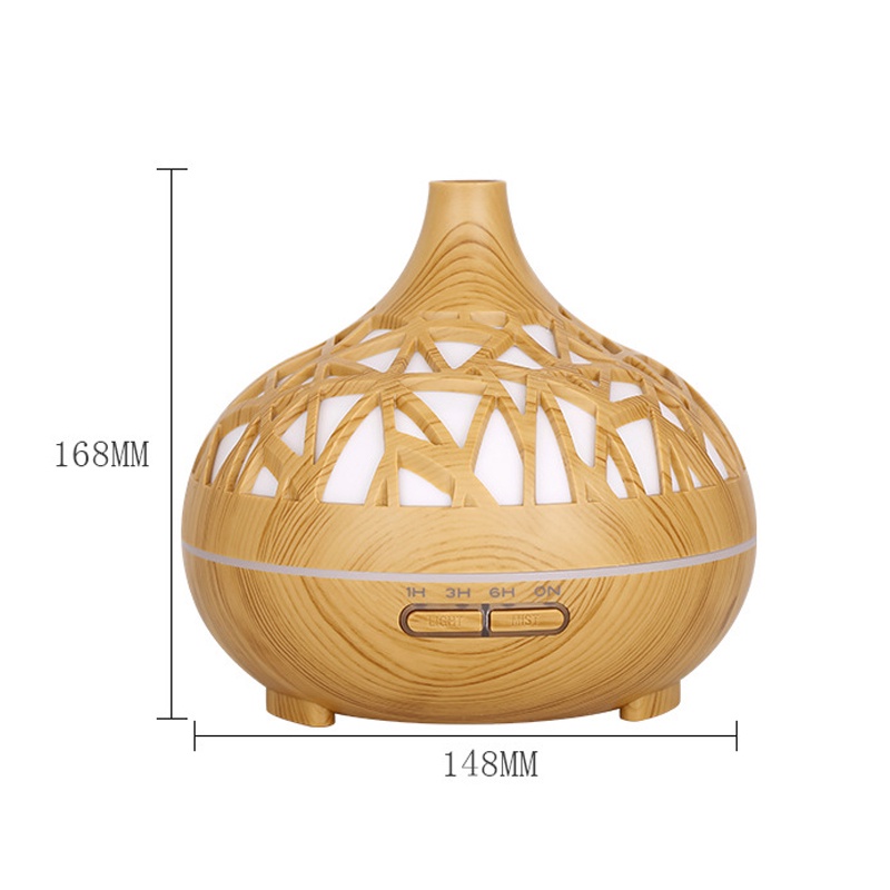 500ML Humidifier Diffuser Aromaterapi 7 Color LED Air Humidifier Pelembab Udara Essential Oil Aromatherapy