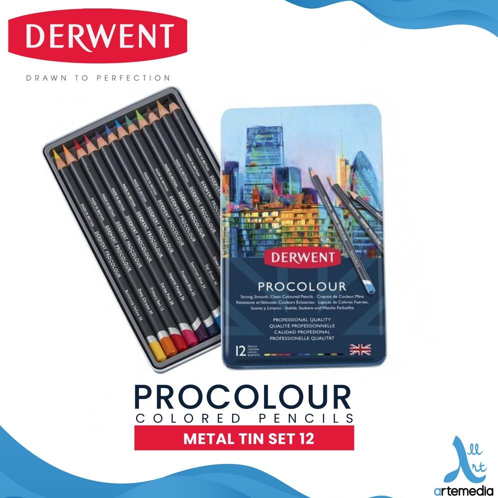

Pensil Warna Derwent Procolour 12 Pencil Color Metal Tin Set