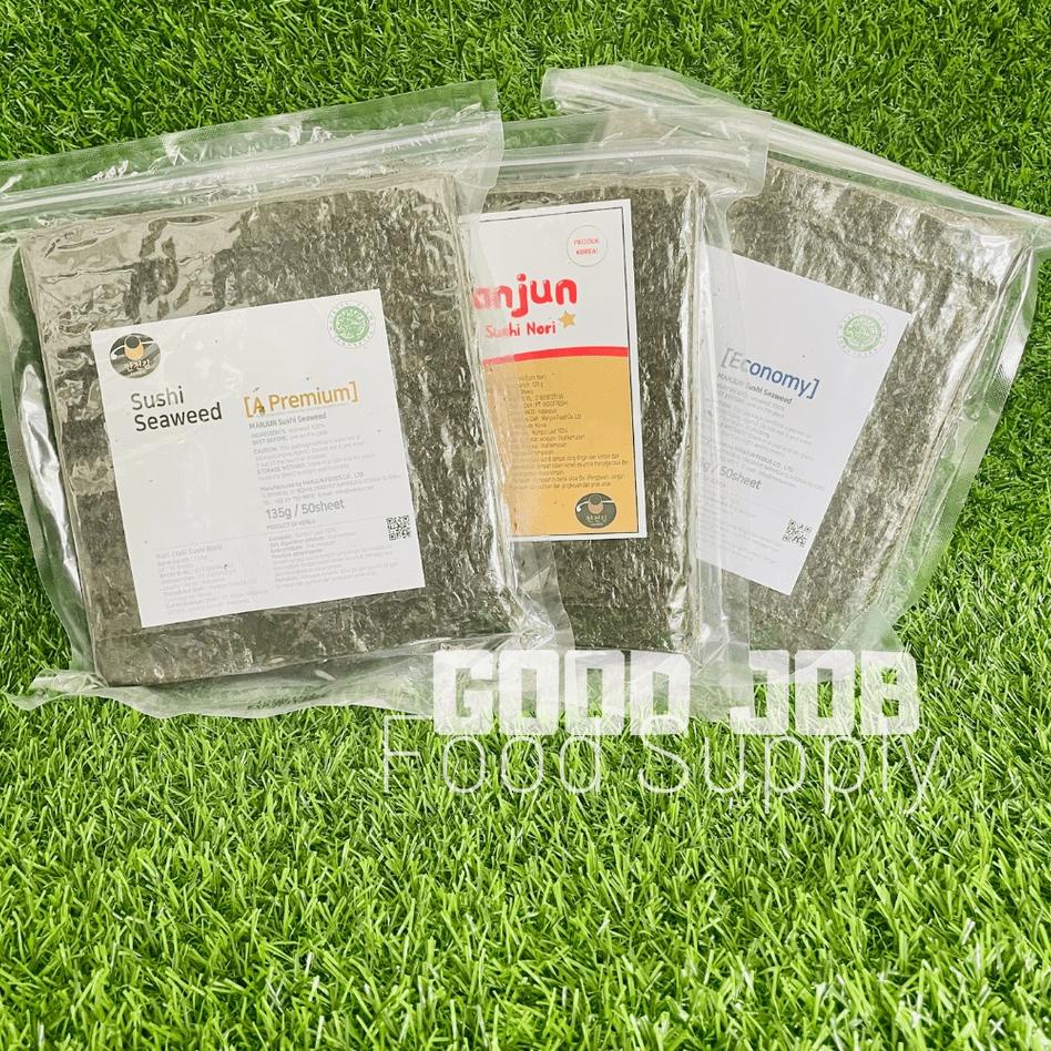 

☊ MANJUN Sushi Nori Kimbab 50 S Halal │ Nori Gimbab Import Lembar Rumput Laut ♣