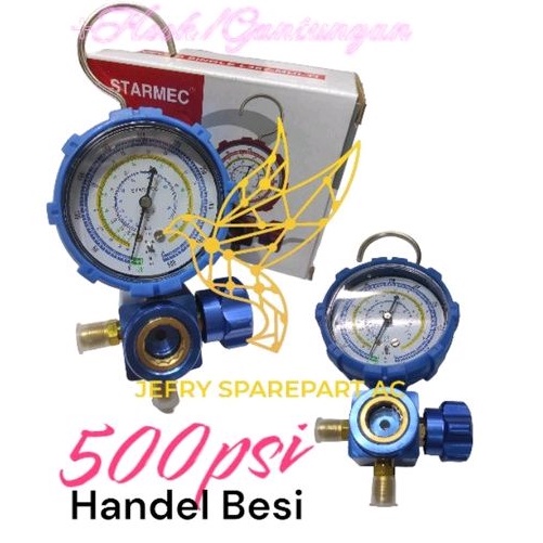 TESTING MANIFOLD AC SINGLE MULTI A-467 LOW 500PSI R22 R32 R410A R134A STARMEC