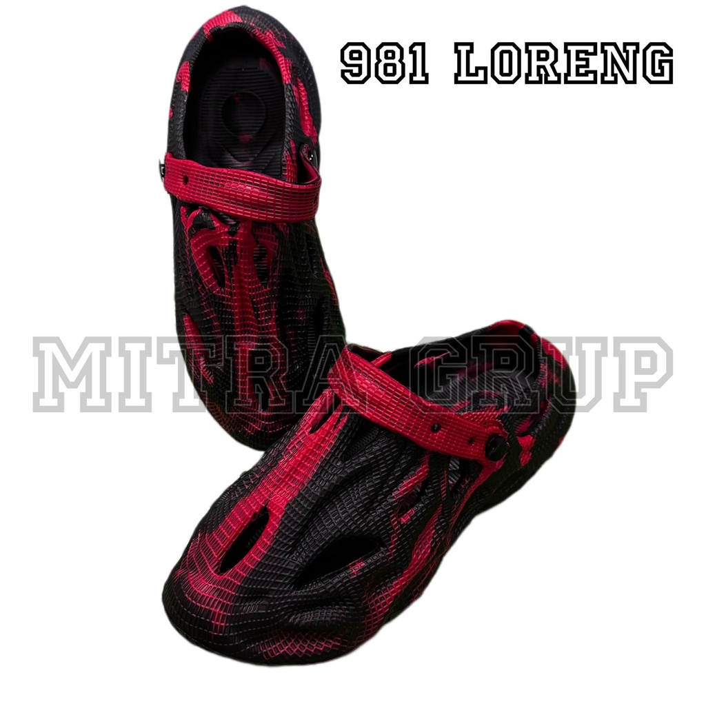 981M Loreng -Sepatu Karet Pria Dewasa / Sandal Clogs Pria 39-44 / Sandal Karet Pria/Sepatu Sandal Clogs aerostreet vhagar hema sandal sliper loggo atlantis BY SMOLL