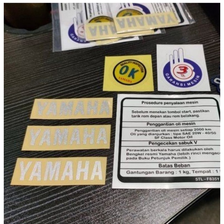 stiker prosedur cover body mio sporty mio smile kualitas original