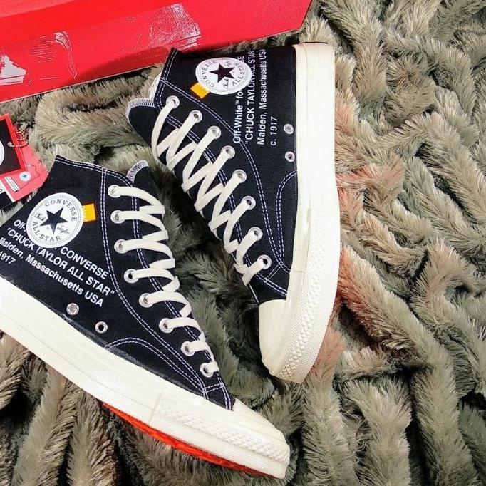 Star sepatu converse 70s High Black X Off-White Original/Converse Terlaris/sepatu pria wanita serbuu