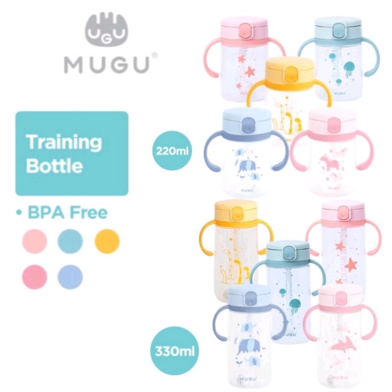 MUGU Training Bottle Botol Minum anak Sippy Cup 220ml 330ml