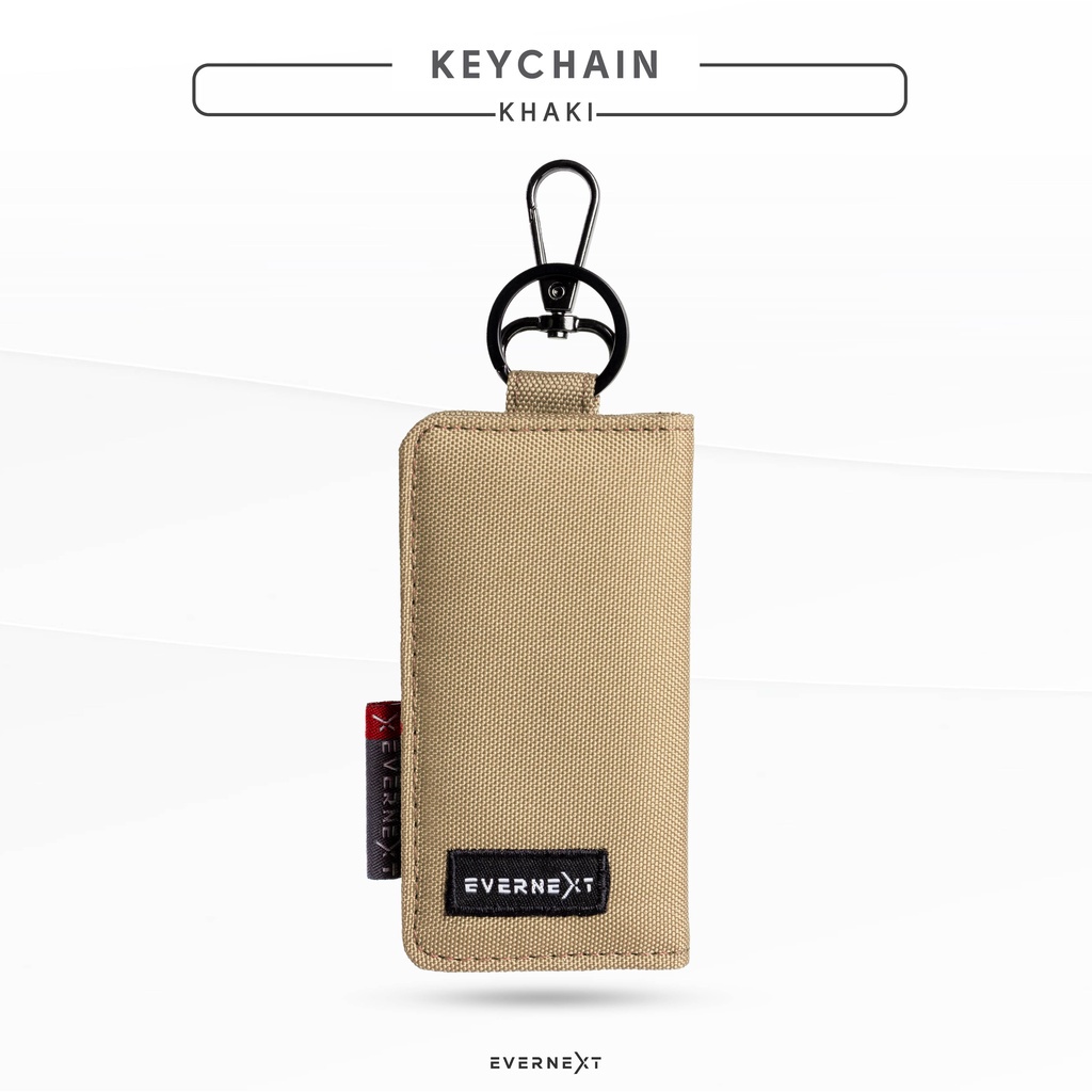 Gantungan Kunci Kendaraan Key Wallet Organizer Dompet Kartu Stnk SIM Etoll Motor Mobil – KHAKI