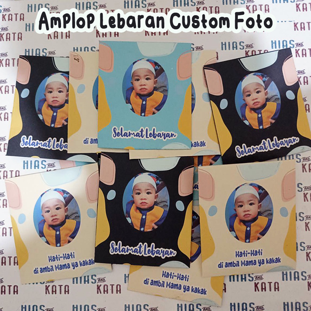 Amplop Lebaran Custom Foto Nama Ungkapan
