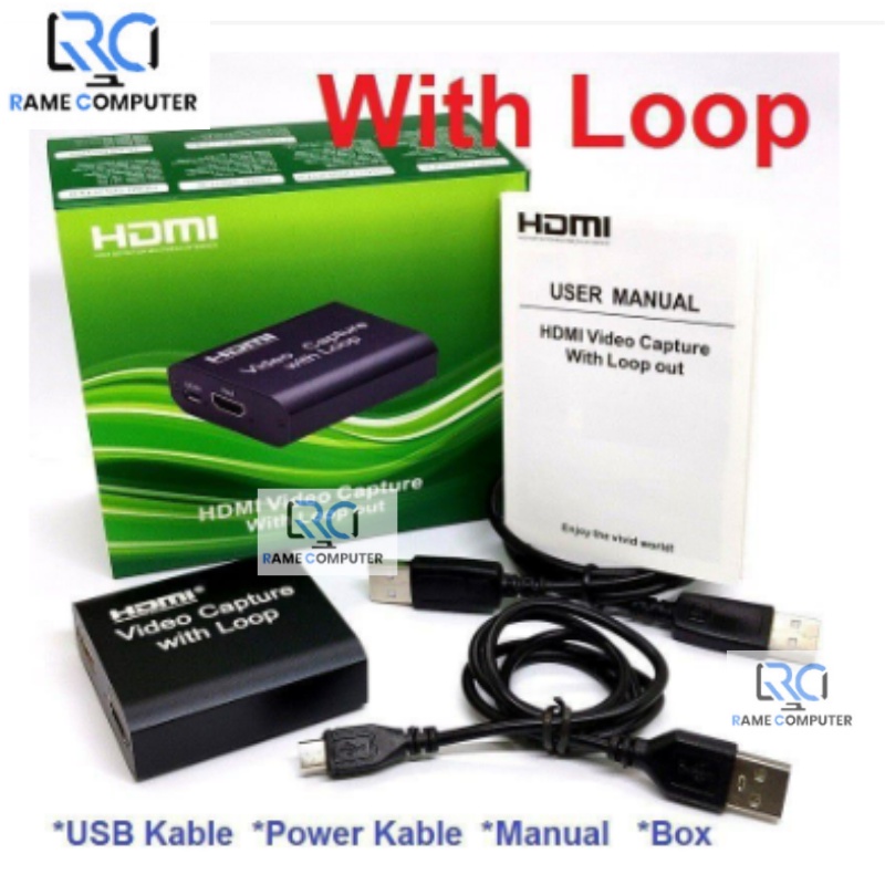 Video Capture Card HDMI Video with USB Loop Out 2.0 Cards 4K Input