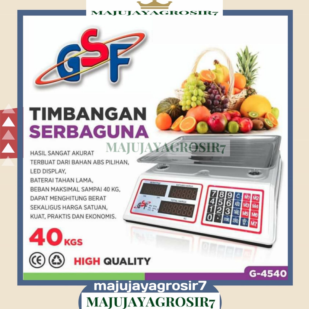 TIMBANGAN BARANG LAUNDRY SEMBAKO DIGITAL PRICE COMPUTING SCALE 30KG / TIMBANGAN GSF 30 KG / GSF G-45