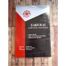 

laminating sakurai ukuran folio (1000grm)ukuran 225x340x100