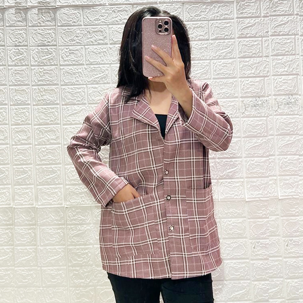 BLAZER WANITA ANYA BAHAN LINEN BERKUALITAS TINGGI 02A