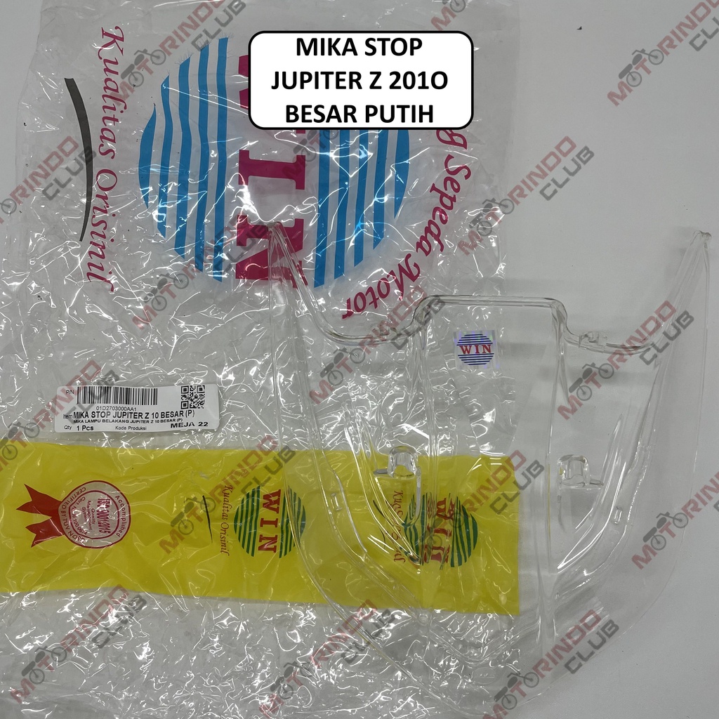 Mika Kaca / Lampu Stop Belakang JUPITER Z 2010 ; JUPITER Z X Besar ( Putih ) merek WIN