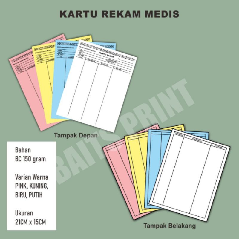 

Kartu Pasien / Kartu Rekam Medis / Kartu Bidan