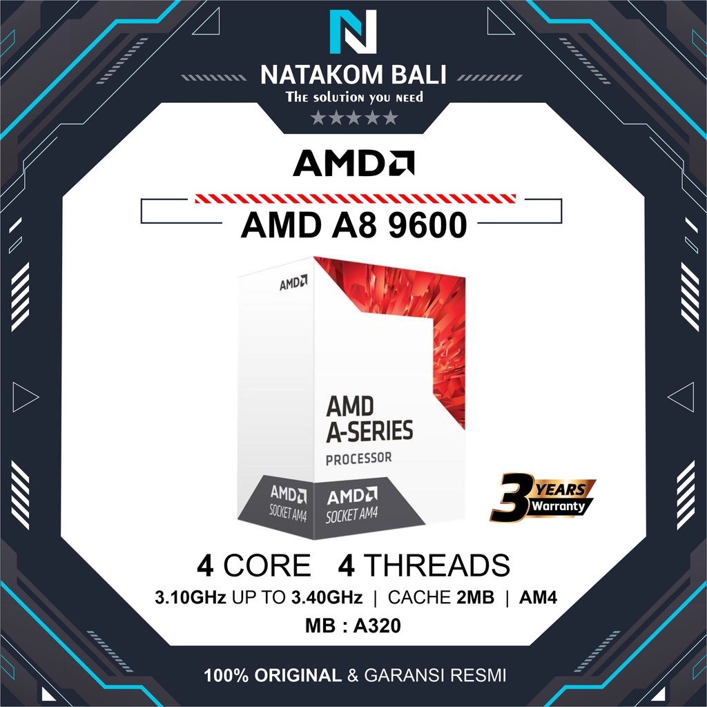 PROCESSOR AMD A8 9600 AM4