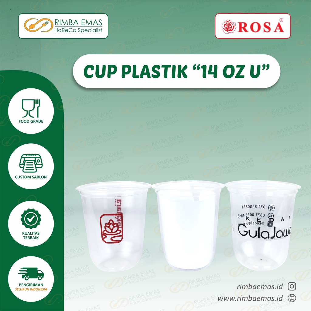 SABLON CUP 14 OZ U & 16 OZ U 7 GR (SABLON CUP PLASTIK MINUMAN / CUSTOME SABLON CUP / CUP PLASTIK)